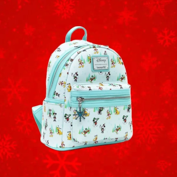 Loungefly Disney Sensational Six Holiday Mini Backpack and Wallet - Picture 3 of 6